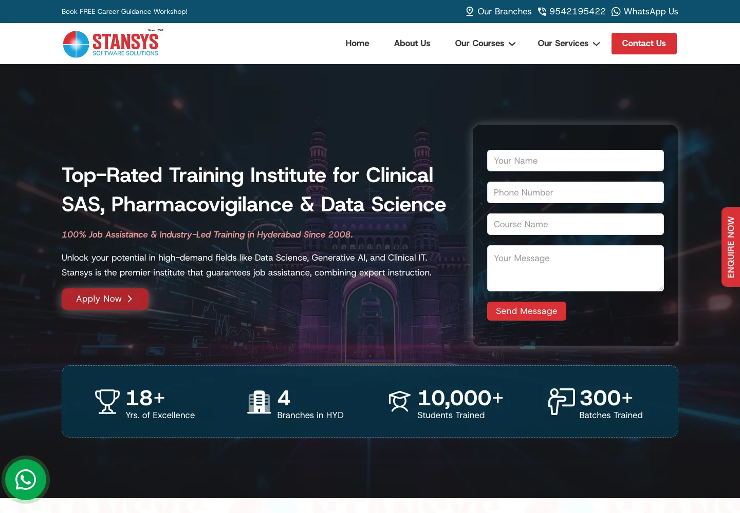 The Stansys website homepage